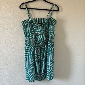 CALS Women’s Dress Large Turquoise Zip Front Pockets Party Date Vacation Brunch